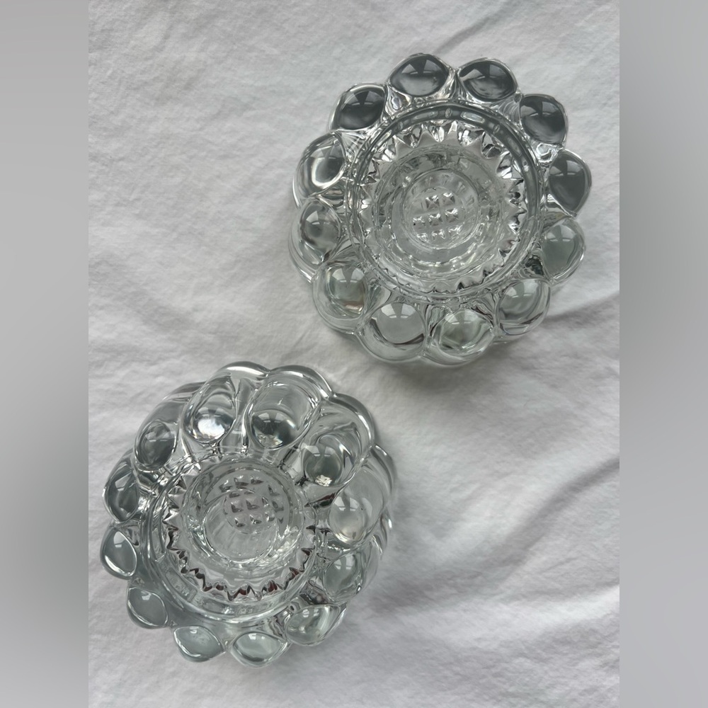 Chunky Glass Candle Holders